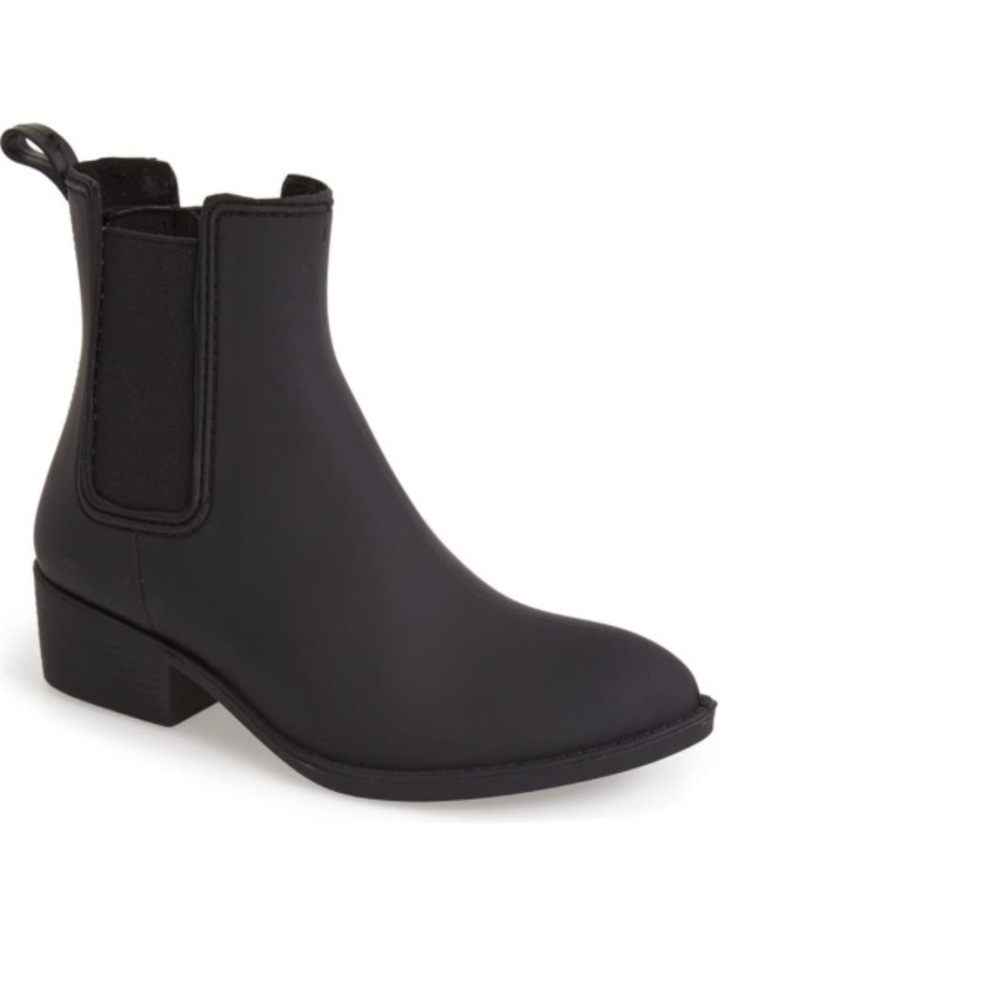 Jeffrey Campbell Stormy Rainboots, black, size 8